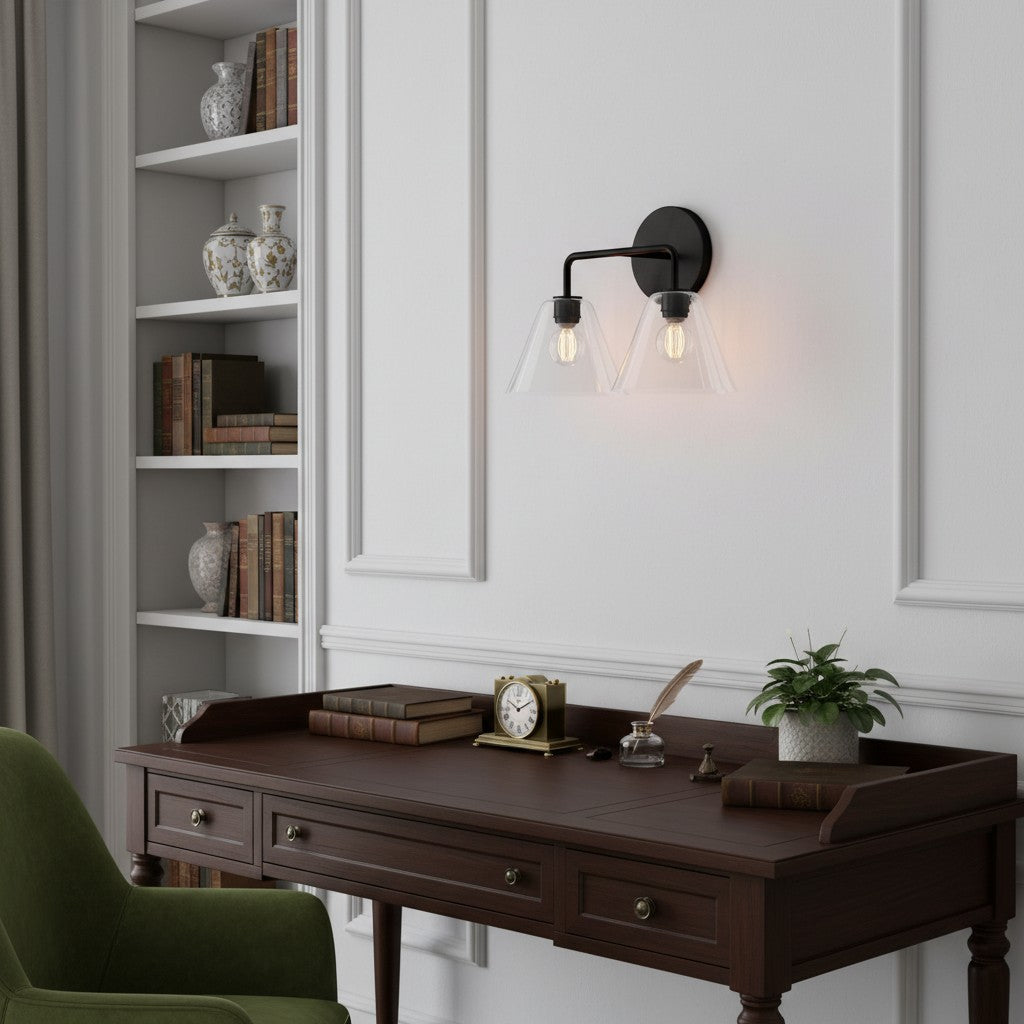 Cone Wall Sconce Milk Glass Living Room