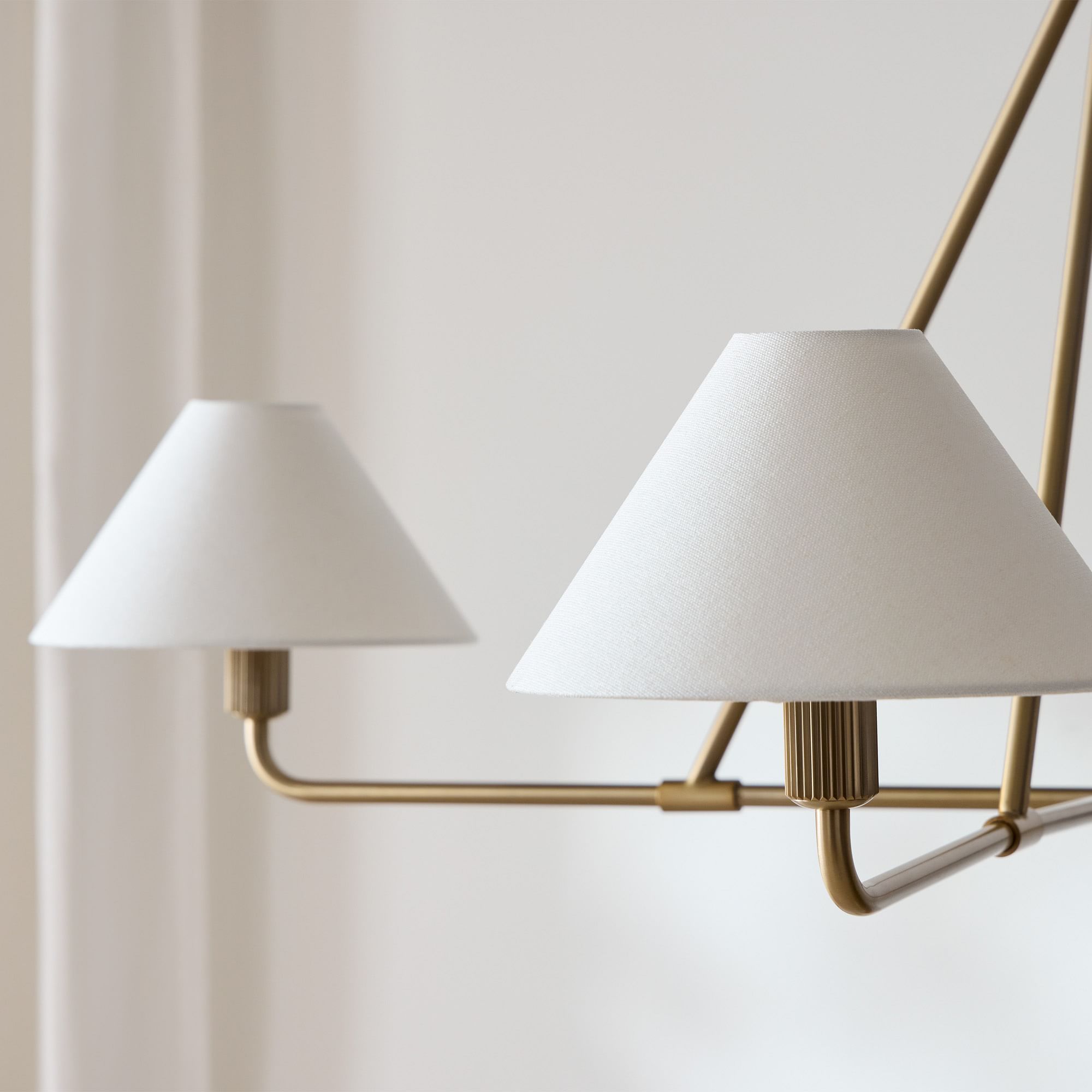 Vector Brass Fabric Chandelier
