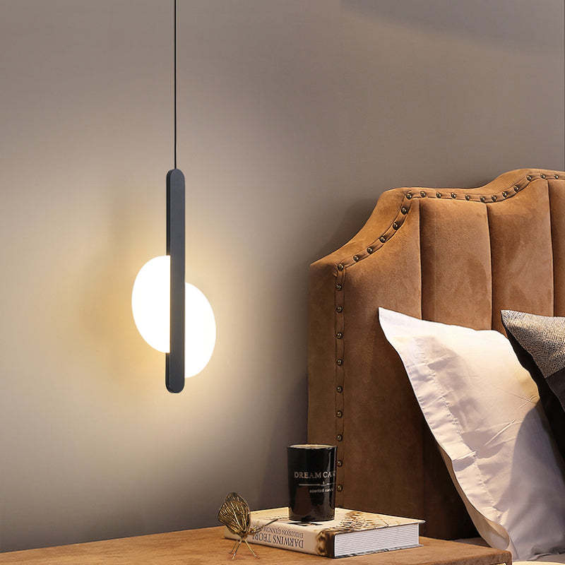 Doria Modern LED Pendant Light Black/White Metal Living Room - Lamp Copper