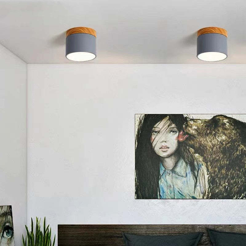 Jojo Cylindrical Flush Mount Ceiling Light - Lamp Copper