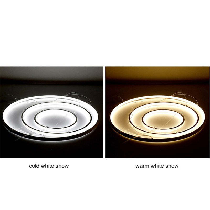 Aluna Pendant Light, Inner Ring Illuminated, White/Black/Gold - Lamp Copper