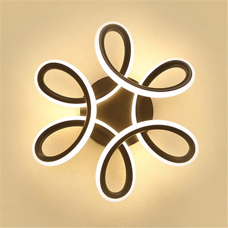 Fael Modern Flower Shape Metal Ceiling Light, Black/White, Hallway - Lamp Copper