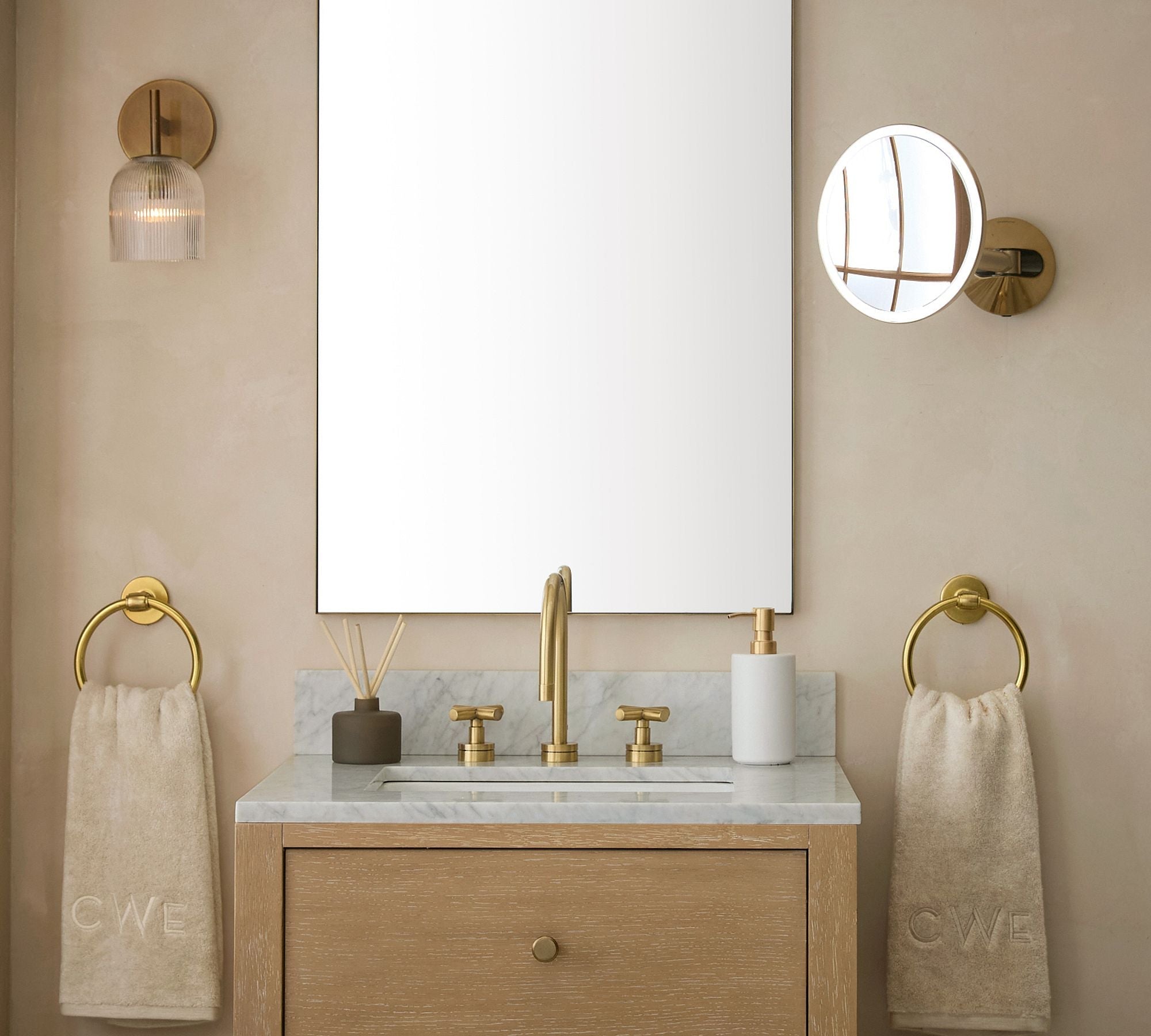 Haze Glass Metal Wall Light