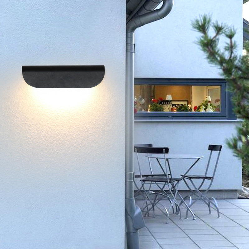 Ray Modern Outdoor Wall Lighting, Waterproof, Curved - Lamp Copper
