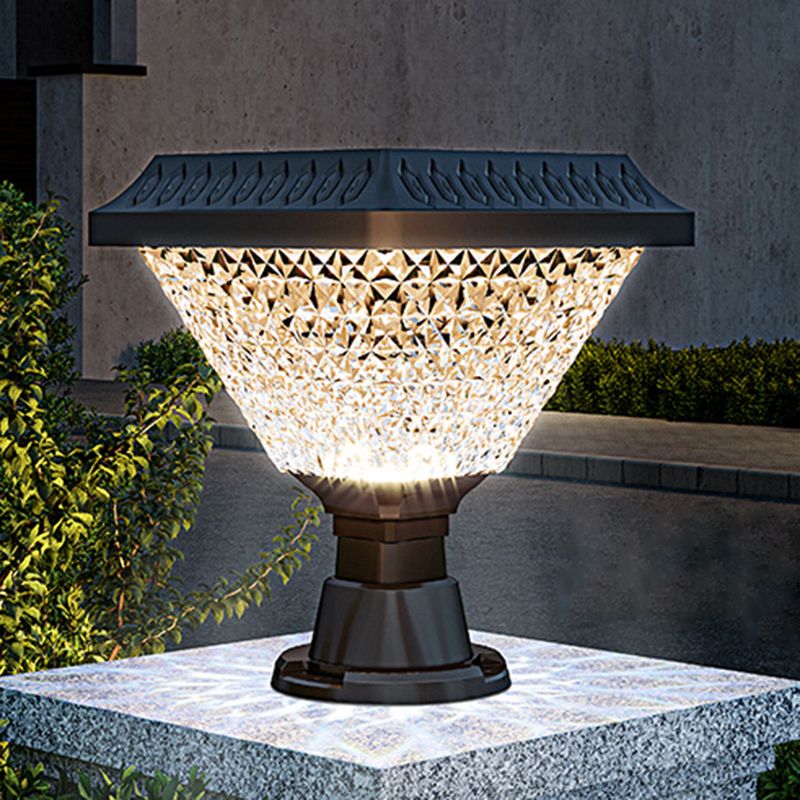 Ray Modern Geometry Acrylic Outdoor Floor Lamp, Black - Lamp Copper