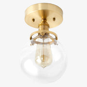 Pearl  Clear Glass Retro Globe Ceiling Light Bedroom