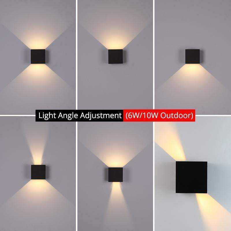 Nexu Modern Adjustable Square Outdoor Wall Lamp LED - Lamp Copper