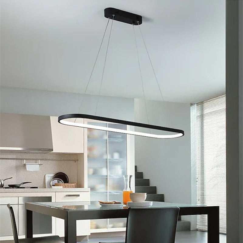 Junel Minimalist Oval Interior Hanging Pendant Light - Lamp Copper
