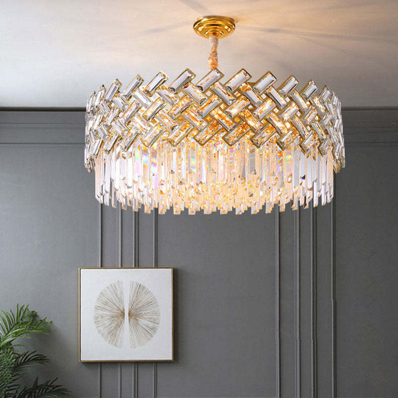Kristy Luxury Gold Chandelier, Crystal & Metal - Lamp Copper