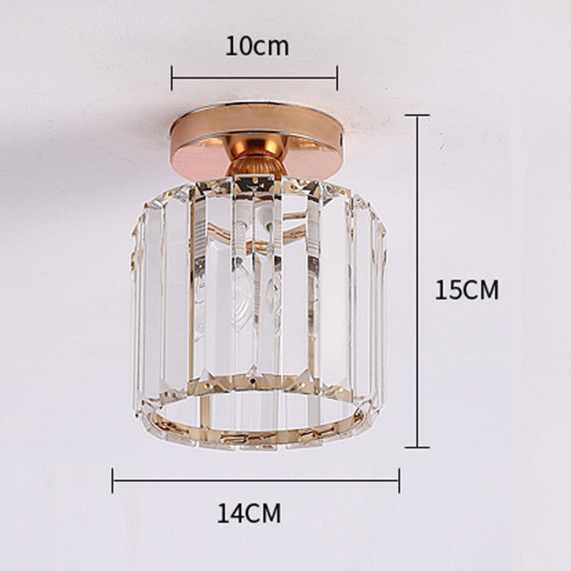Stonel Modern Metal/Crystal Ceiling Light, 3 Colors - Lamp Copper
