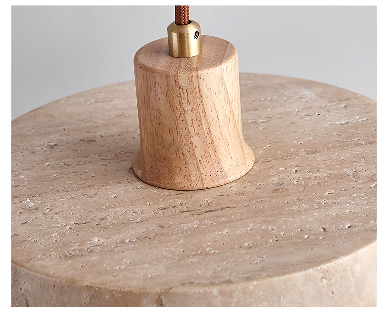 Evvynor Travertine Pendant Light - Lamp Copper