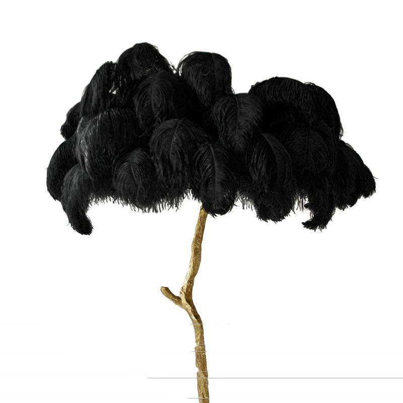 O'Moore Nordic Luxury Unique Ostrich Feather Floor Lamp/Table Lamp - Lamp Copper