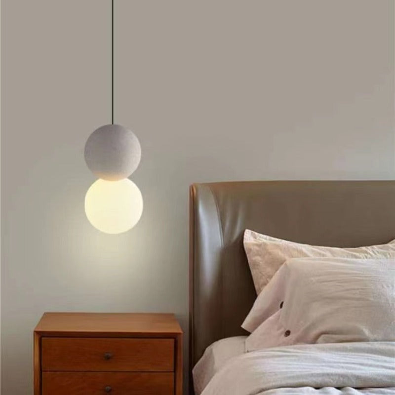 Avi Modern LED Pendant Light Black Metal Bedroom Living Room - Lamp Copper