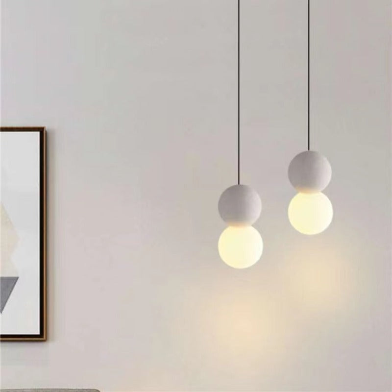 Avi Modern LED Pendant Light Black Metal Bedroom Living Room - Lamp Copper