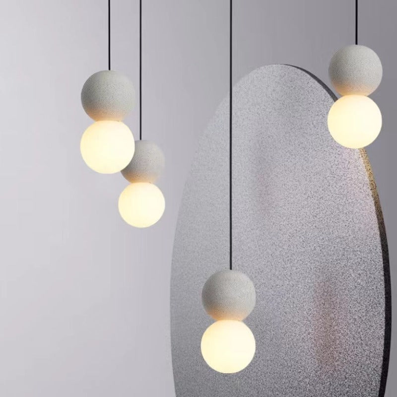 Avi Modern LED Pendant Light Black Metal Bedroom Living Room - Lamp Copper