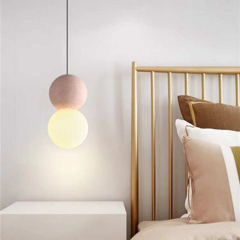 Avi Modern LED Pendant Light Black Metal Bedroom Living Room - Lamp Copper