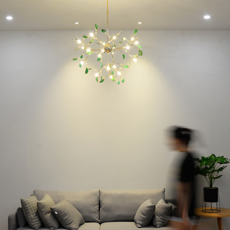 Aria Agate Creative Colourful Chandelier Bedroom/Living Room - Lamp Copper