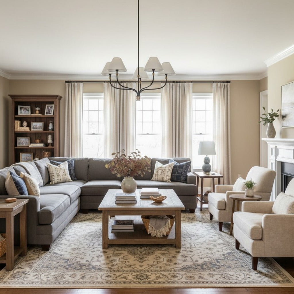 Verge Multi-light Fabric Chandelier