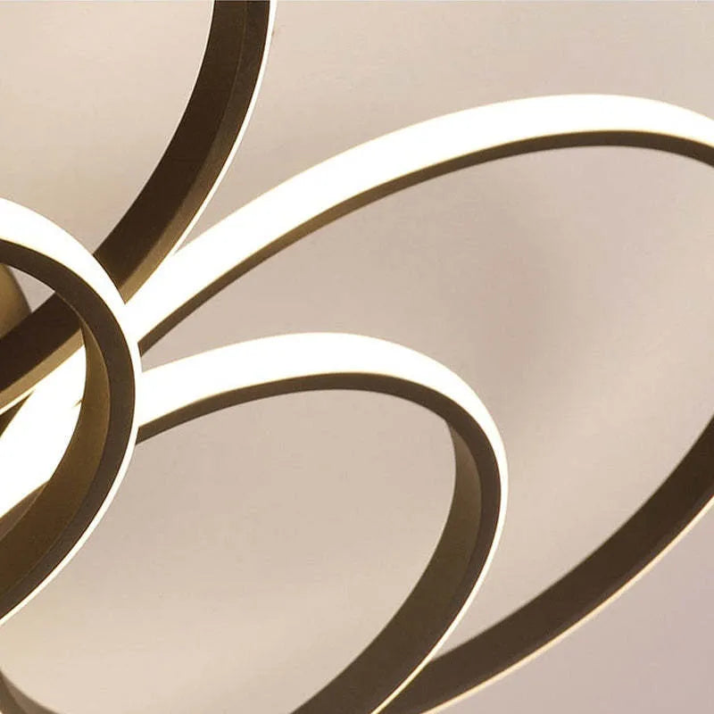 Arisha LED Ceiling Light Circle Ring, Black & White - Lamp Copper