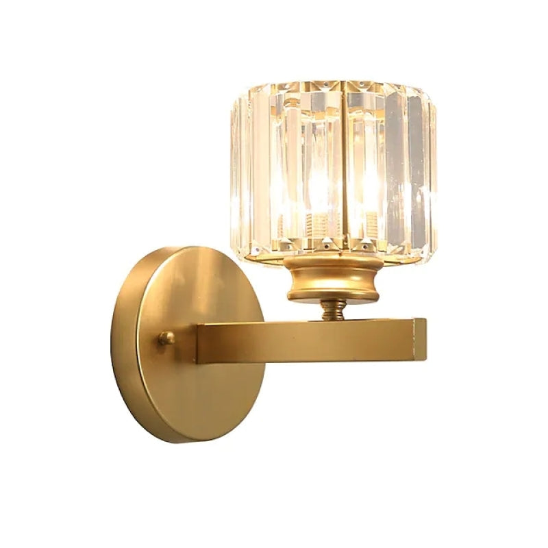 Arisha Modern LED Crystal Wall Lamp Square, Round - Lamp Copper