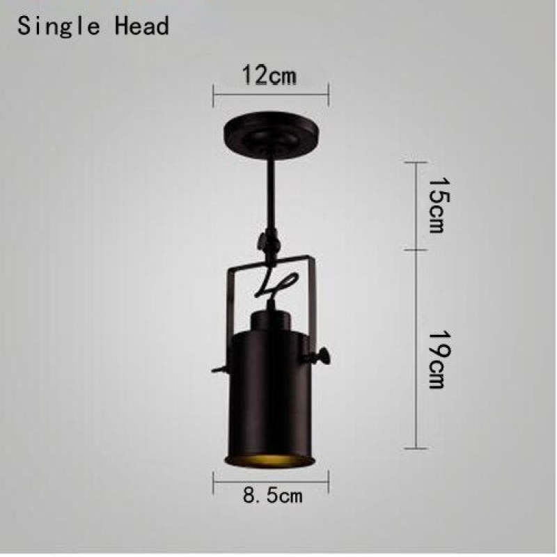 Silva Vintage Adjustable Semi-Flush Mount Ceiling Light, Black - Lamp Copper