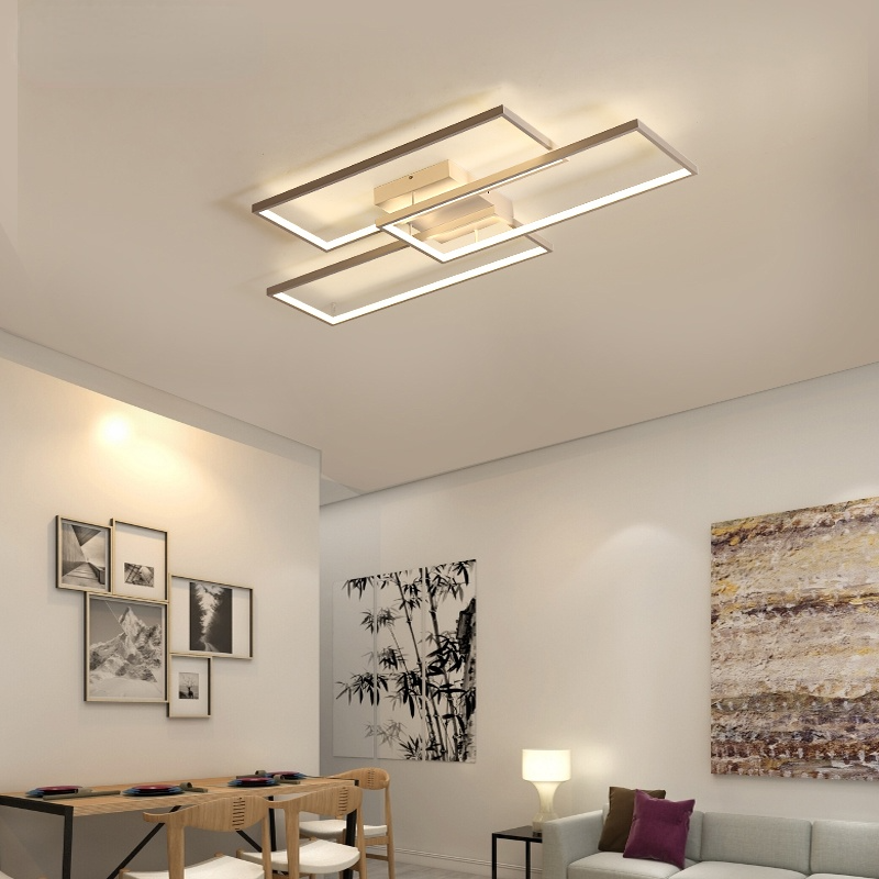 Arisha Rectangular Flush Mount Ceiling Light, 2 Colour - Lamp Copper