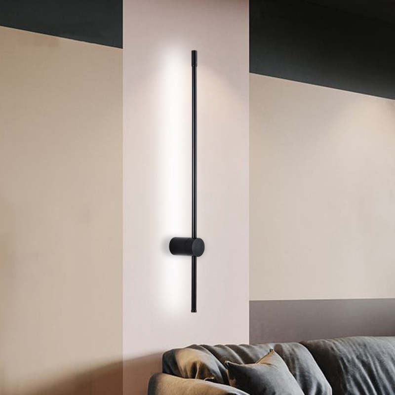 Arisha Modern Minimalist LED Wall Reading Lamp, Black - Lamp Copper