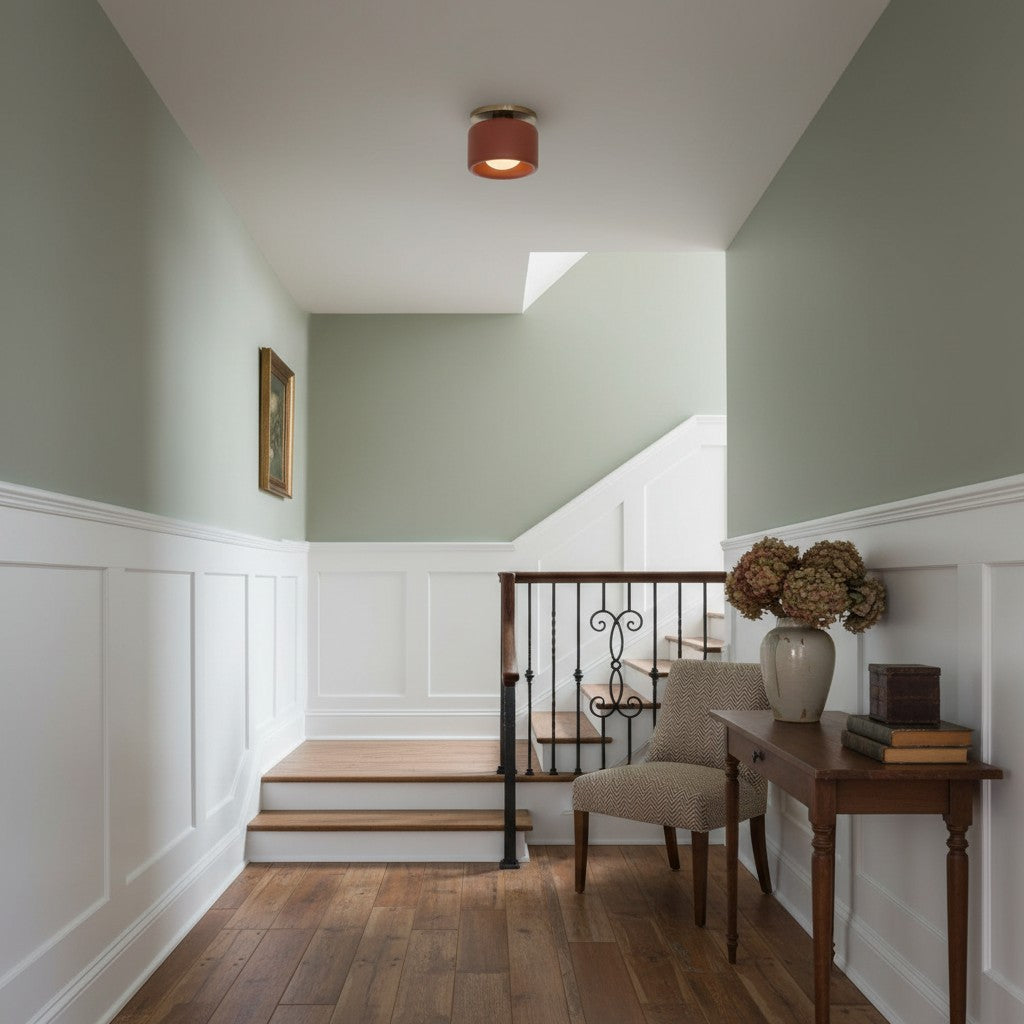 Kiln Porcelain Drum Ceiling Light