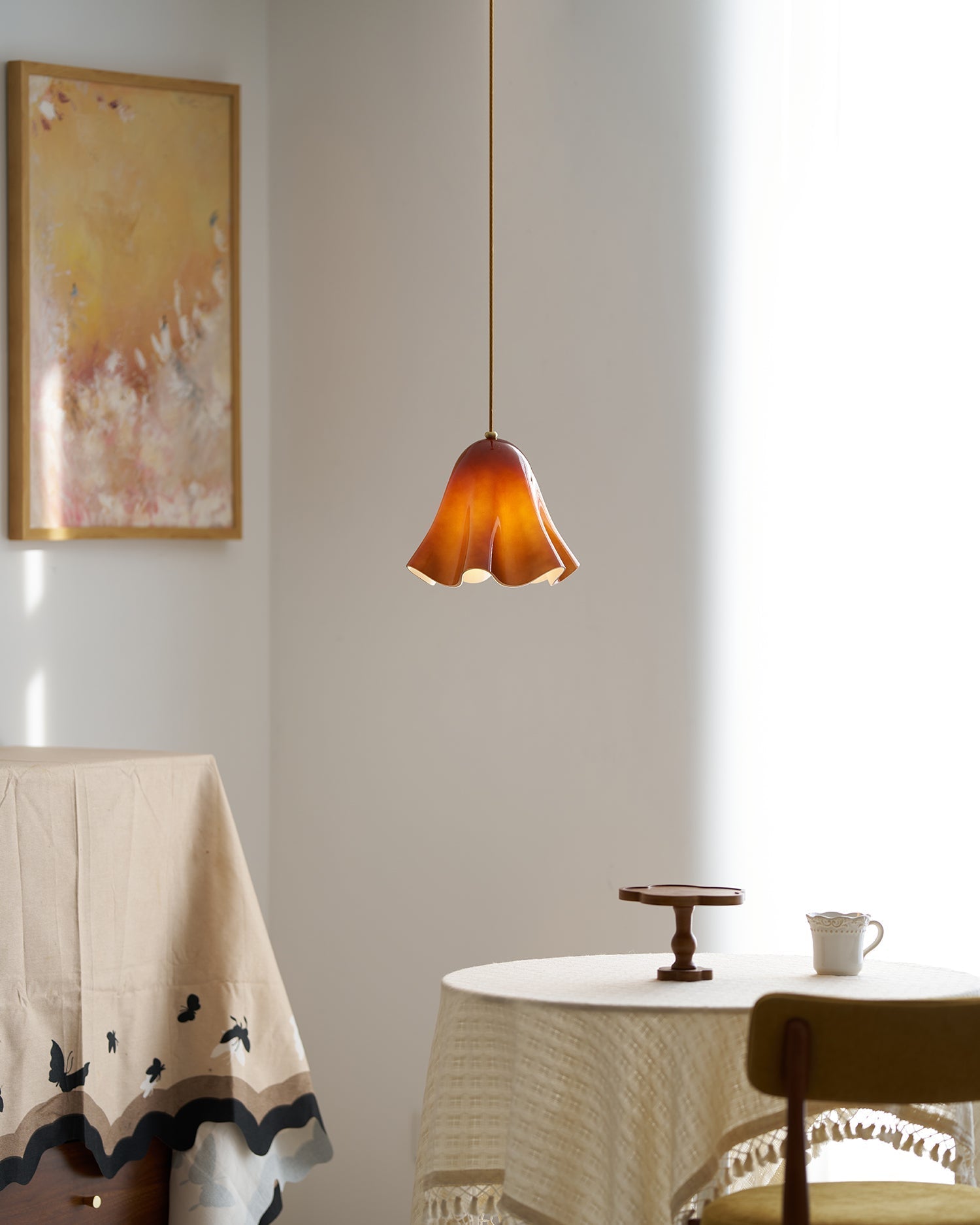 Musa Artistic Glass Modern Bloom Inspired Ceiling Lamp