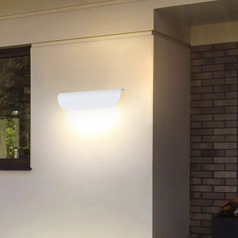 Ray Modern Outdoor Wall Lighting, Waterproof, Curved - Lamp Copper