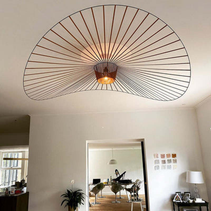 Zenro Modern Flower Fabric Pendant Light 4 Color, Black/White/Gold/Brown - Lamp Copper