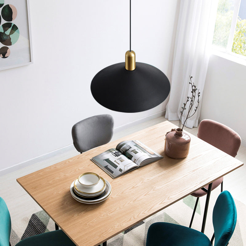 Aria Vintage Umbrella Monochrome Pendant Light - Lamp Copper