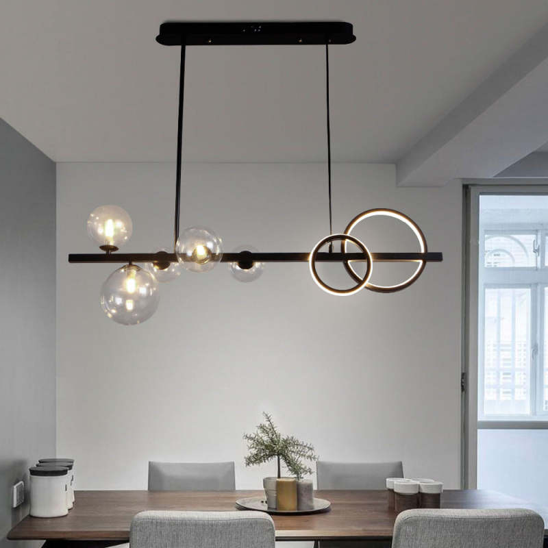 Arisha Pendant Light Bubble Circle Modern Black/Gold, Bedroom - Lamp Copper