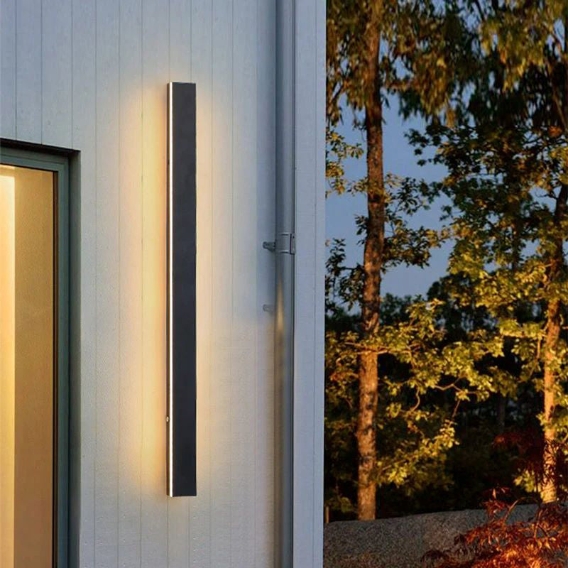 Silex Linear Outdoor Wall Lamp - Lamp Copper