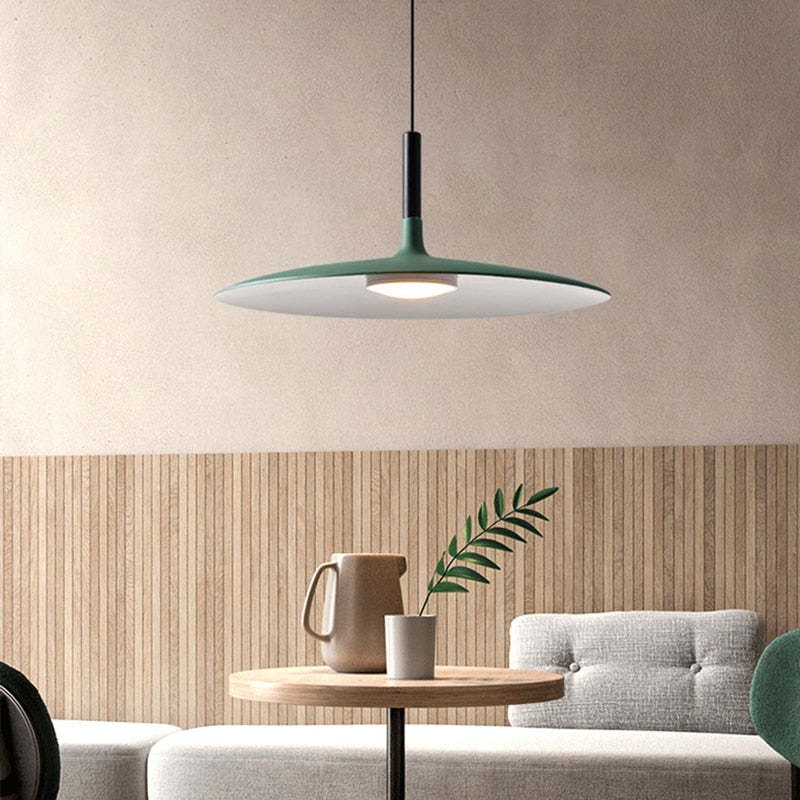 Rava Pendant Light Pan, Plate Shape Modern Design - Lamp Copper