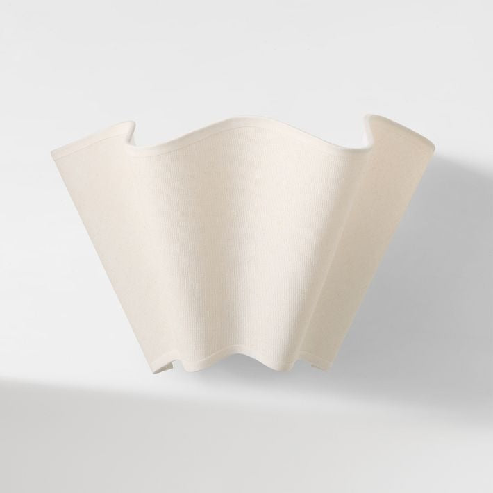 Curve Scalloped Linen Wall Lamp