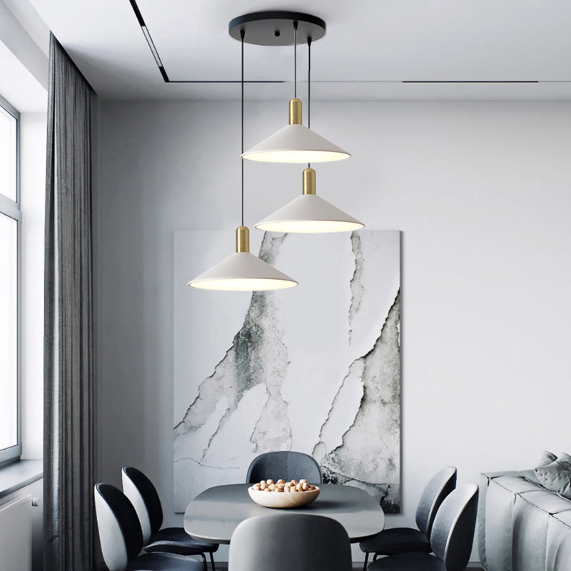 Aria Vintage Umbrella Monochrome Pendant Light - Lamp Copper