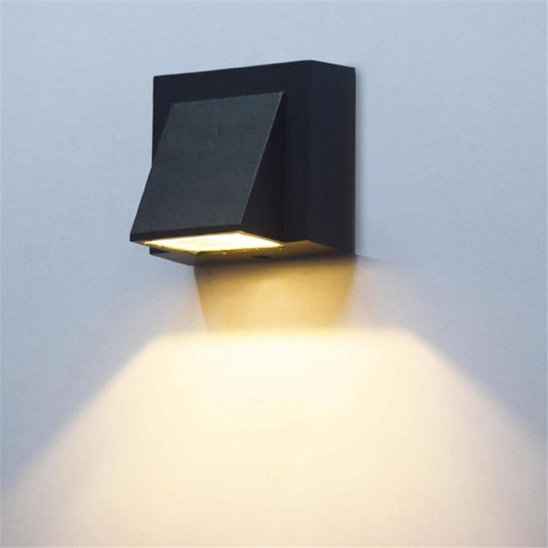Vexto Modern Black Metal LED Outdoor Wall Lamp - Lamp Copper