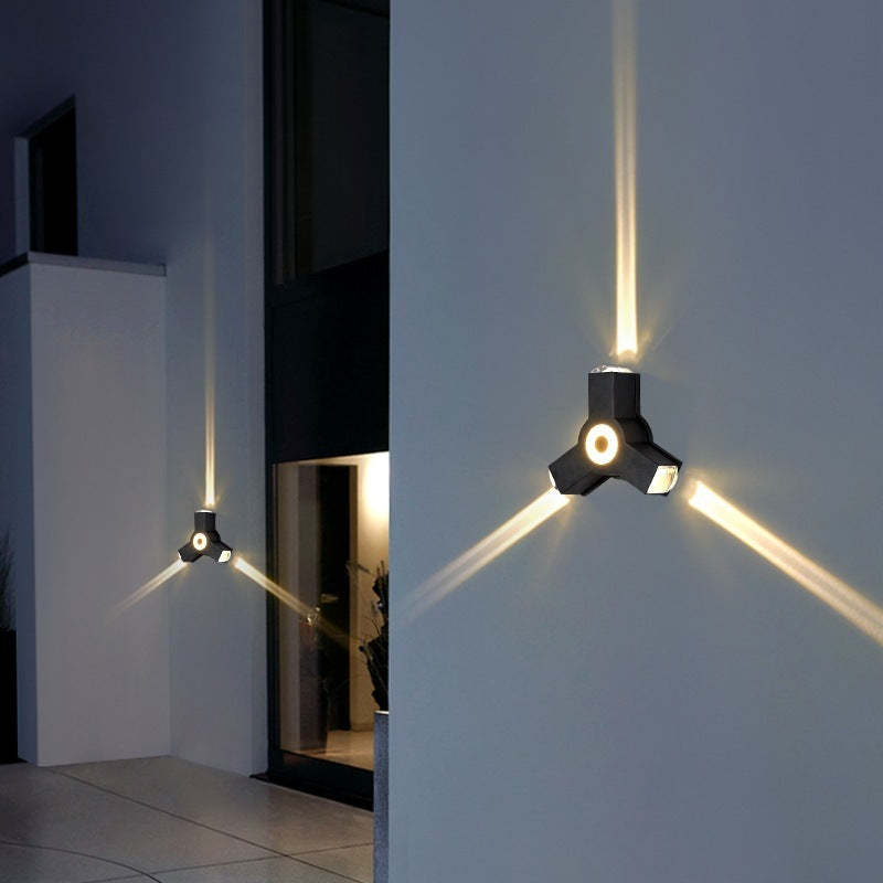 Ovelo Modern Waterproof Minimalist Cross Outdoor Wall Light Garden/Corridor - Lamp Copper