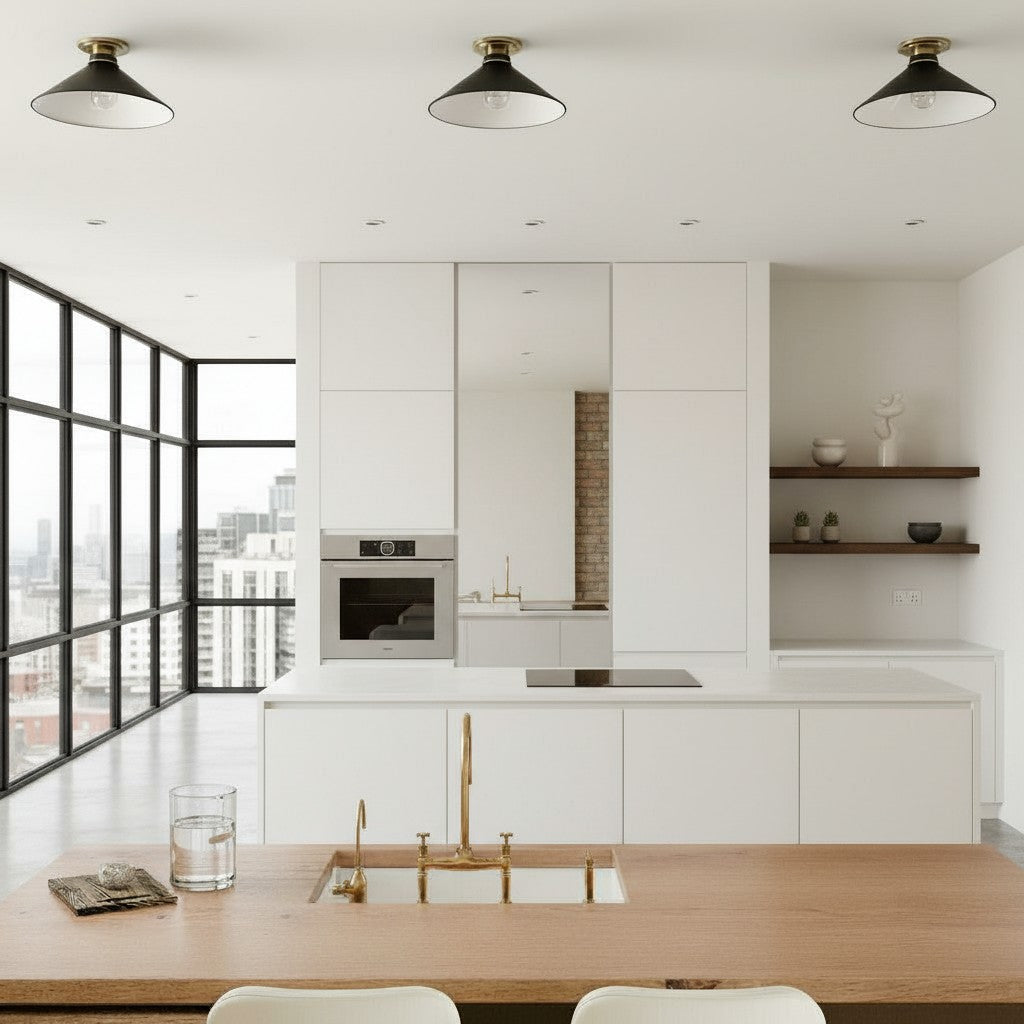 Grange Ceiling Light Metal&Glass