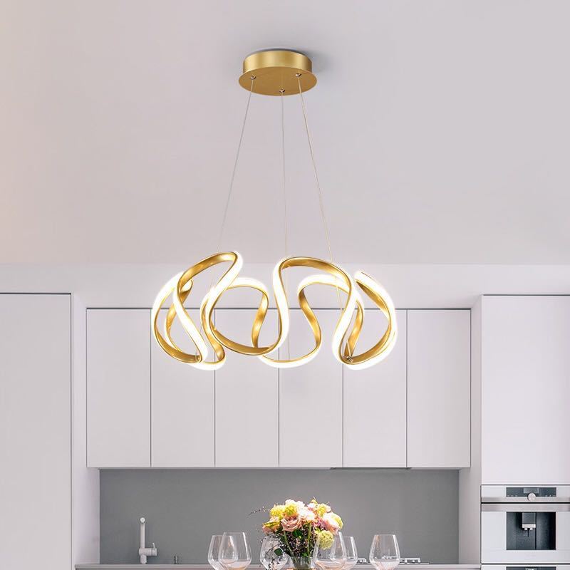 Clyra Modern Irregular Flower Pendant Light, 3 Colors - Lamp Copper