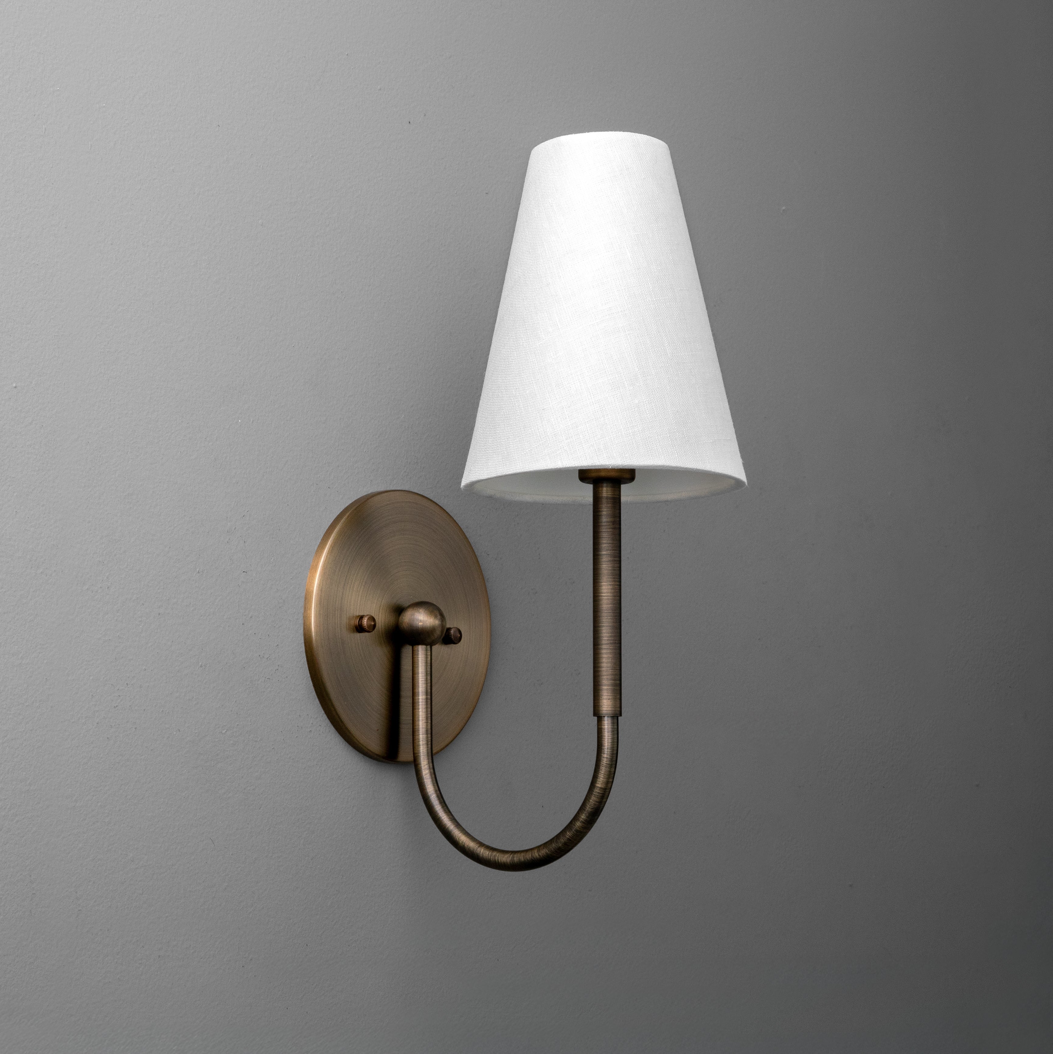 Disc Traditional Linen Wall Sconce Bedrooms