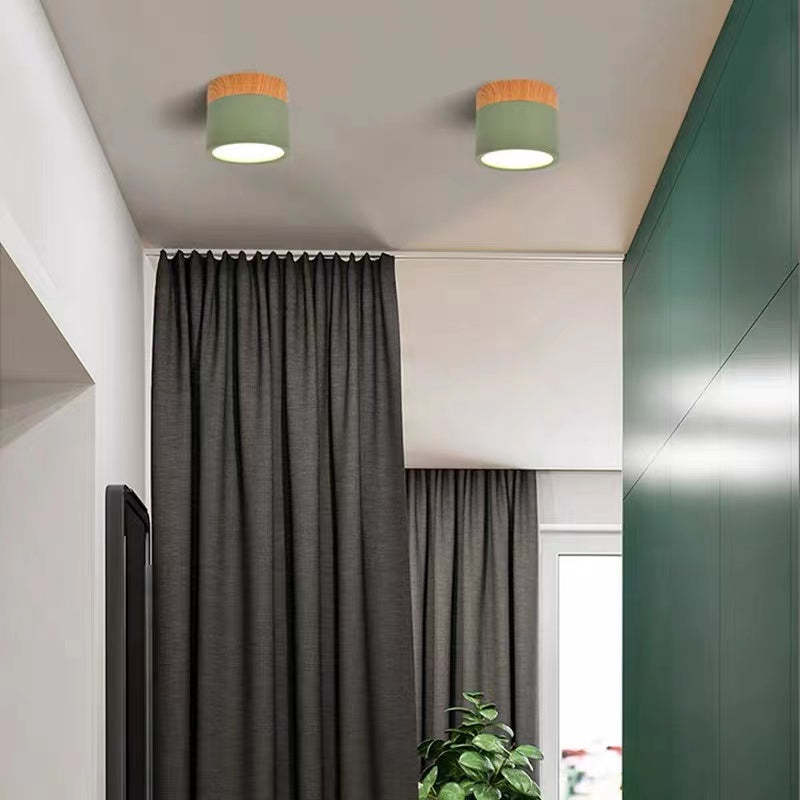 Jojo Cylindrical Flush Mount Ceiling Light - Lamp Copper