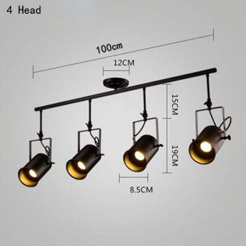 Silva Vintage Adjustable Semi-Flush Mount Ceiling Light, Black - Lamp Copper