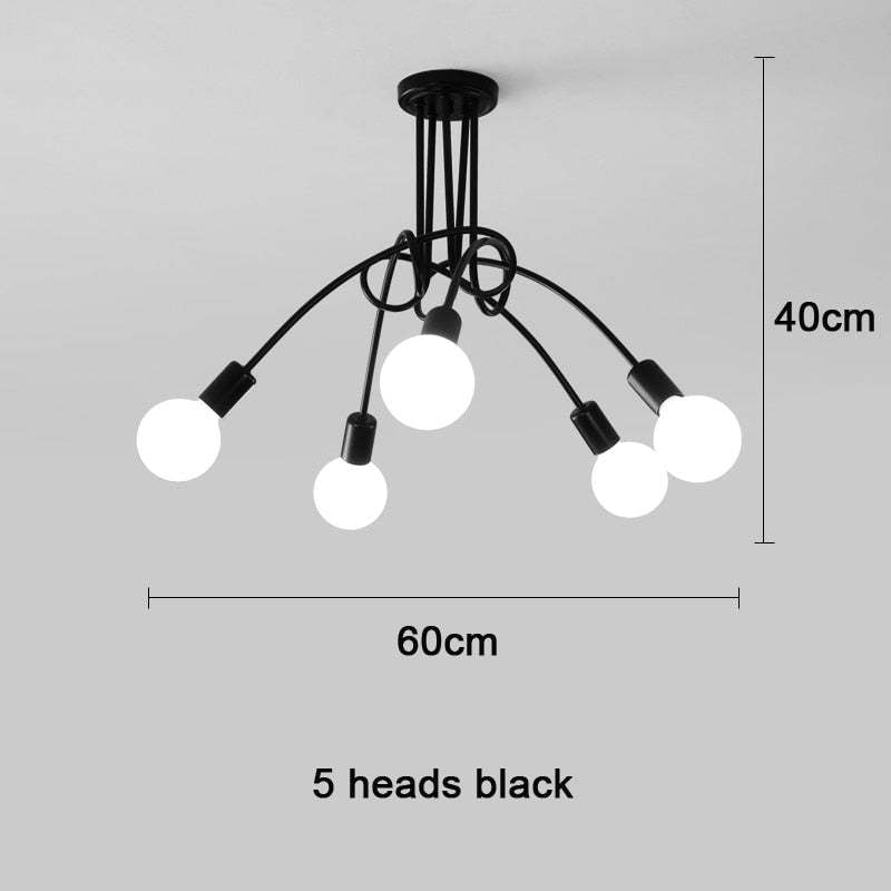 Arisha Modern Linear Curve Metal Ceiling Light, Dining Room/Living Room - Lamp Copper
