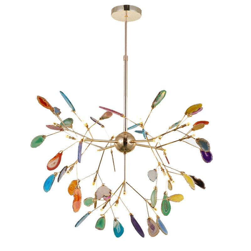 Arisha Flower Branch Semi-flush Mount Ceiling Light, 4 Colour - Lamp Copper