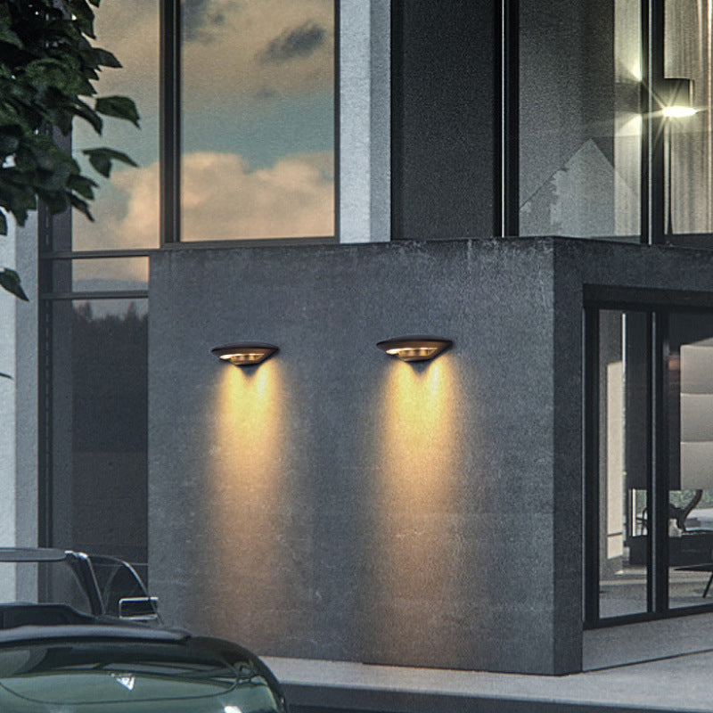 Ray Wall Lamp Flying Saucer, Metal LED, Black, Outdoor - Lamp Copper