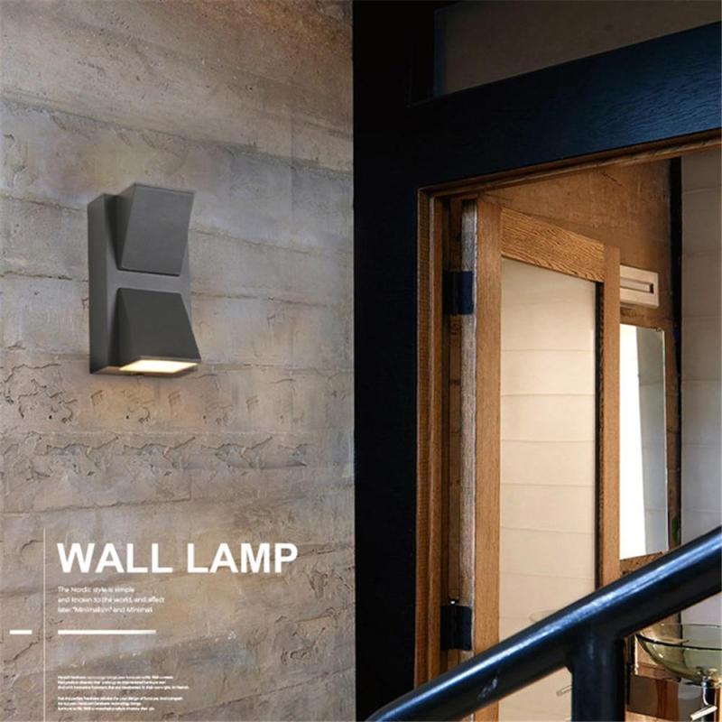 Vexto Modern Black Metal LED Outdoor Wall Lamp - Lamp Copper