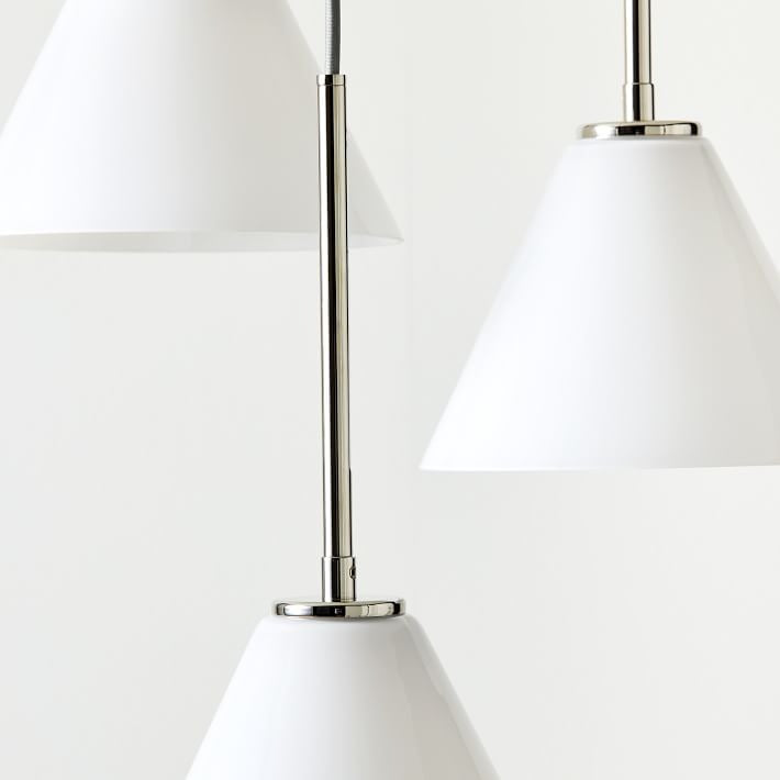 Cone 3-Light Brass Chandelier