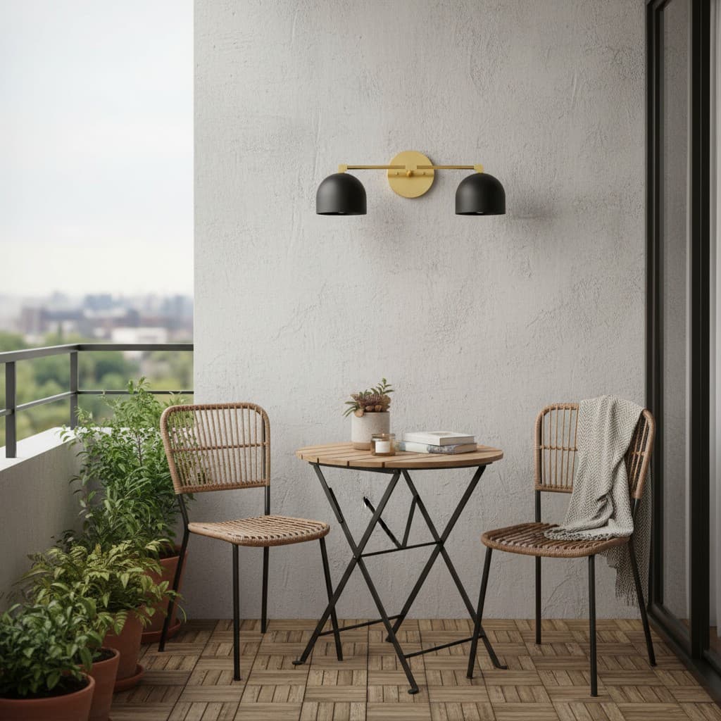 Chroma Dome Brass Wall Sconce Modern Bathroom